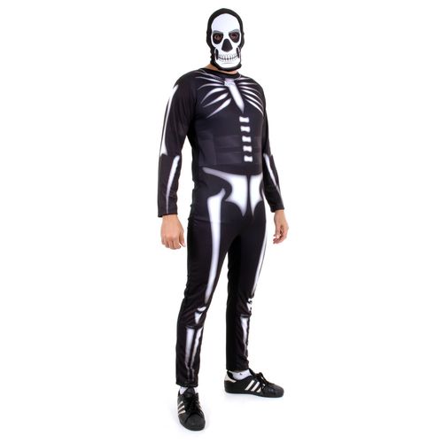 Fantasia Esqueleto Skull Trooper Adulto e Infantil - Halloween