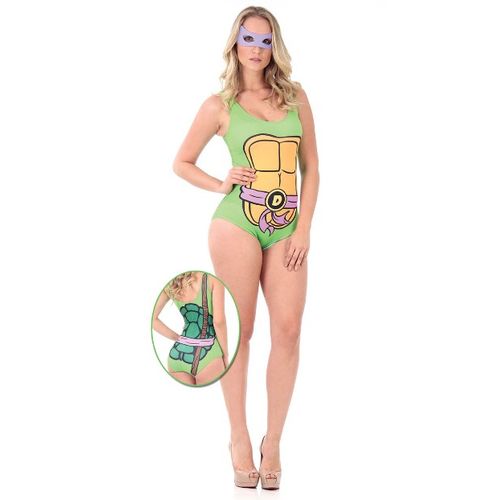 Fantasia Body Tartaruga Ninja Donatello Adulto e Infantil c/ Máscara
