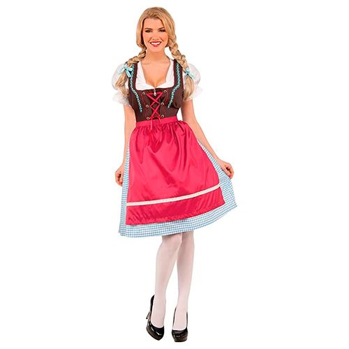 Fantasia Alemã Vestido Oktoberfest Adulto e Infantil com Avental