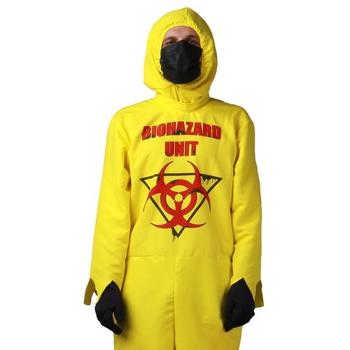 Fantasia De Halloween Infectado Adulto e Infantil Macacão Com Capuz