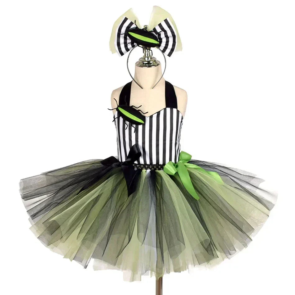 Vestido Beetlejuice Infantil e Adulto