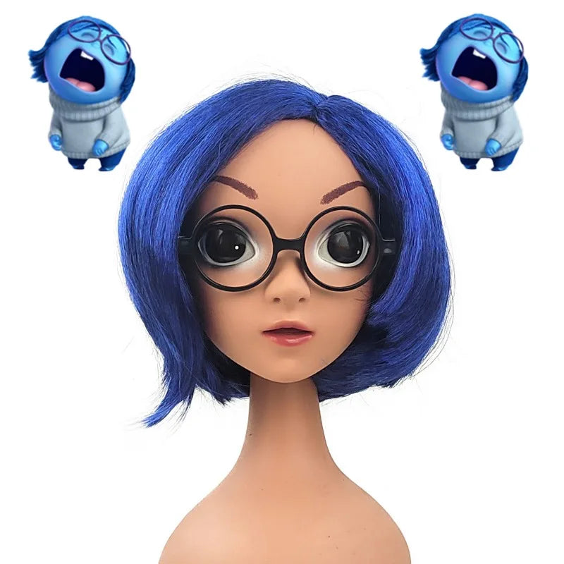 Peruca Tristeza Infantil e Adulto Simples Divertidamente