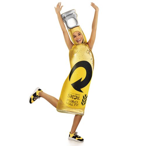 Fantasia Skol Garrafa Unissex Adulto e Infantil  - Carnaval