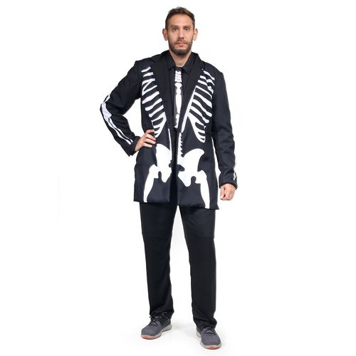 Fantasia Fraque De Caveira Adulto e Infantil Para Halloween Abrakadabra