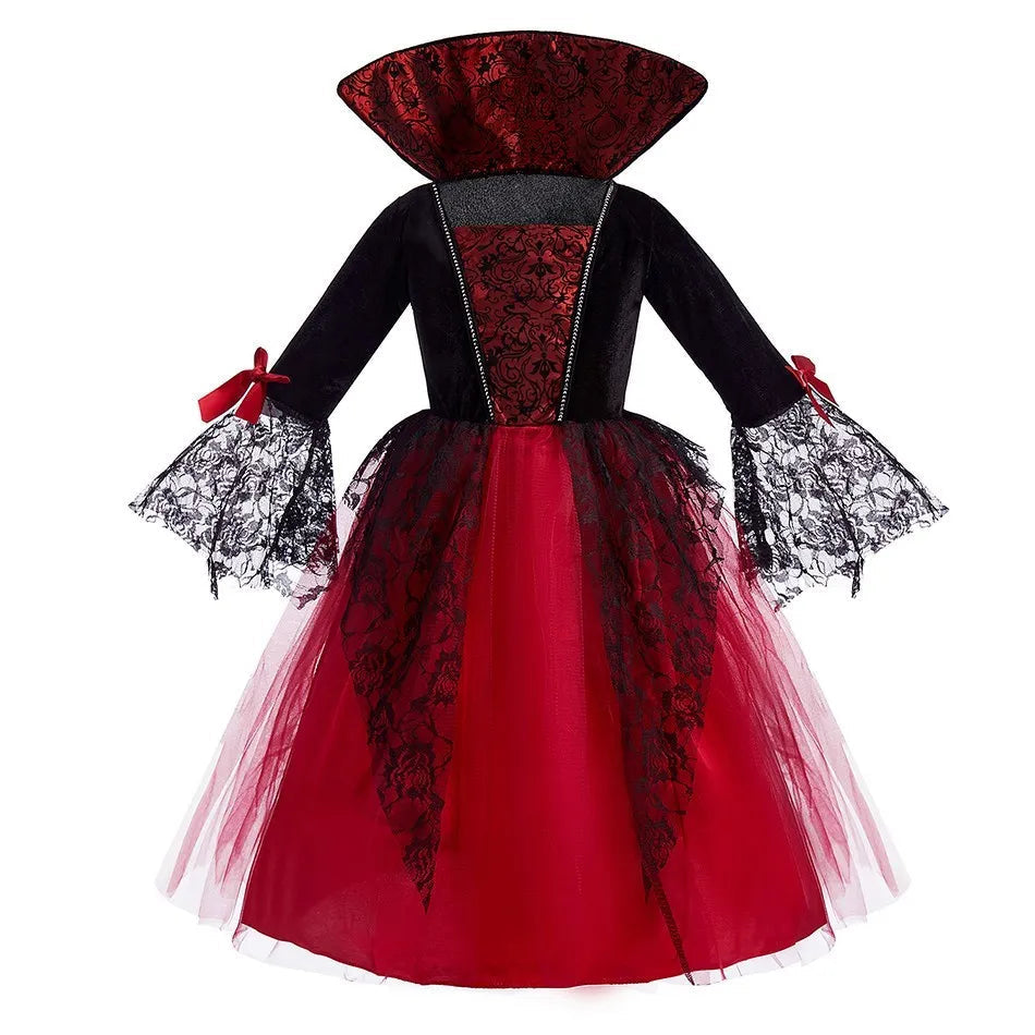 Fantasia Vampira Infantil e Adulto Halloween