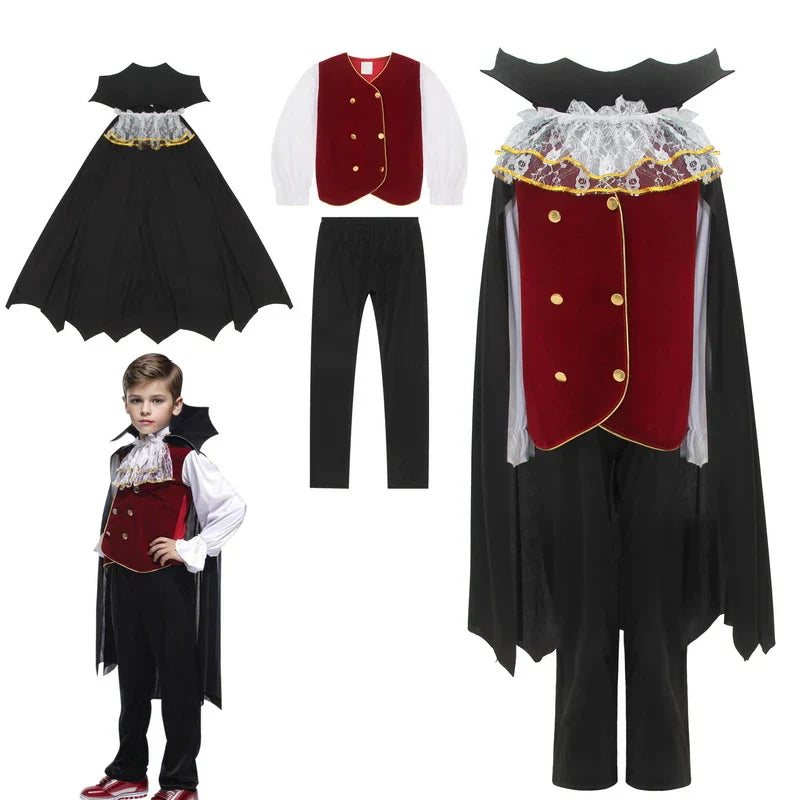 Fantasia Drácula Infantil e Adulto halloween